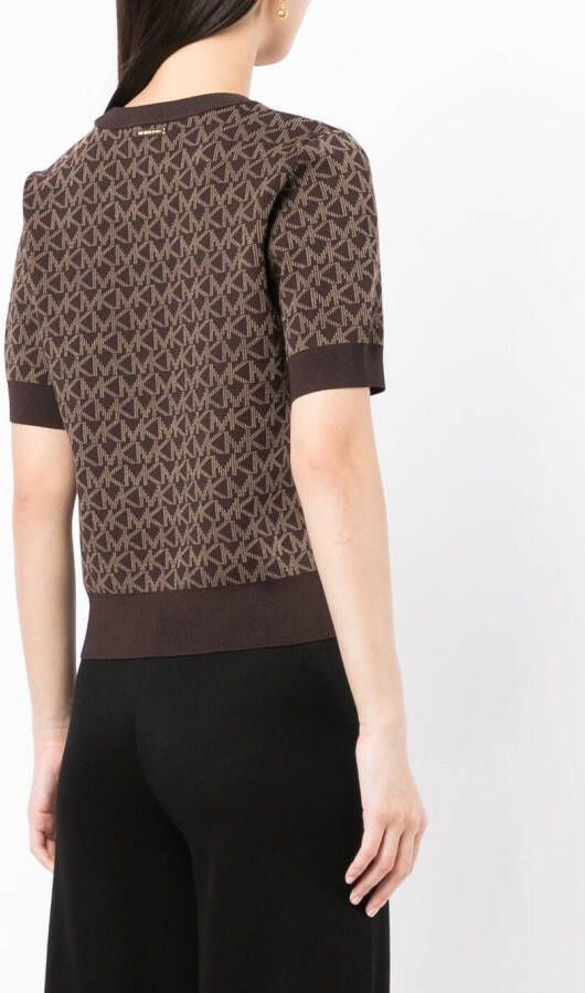 Michael Kors Top met jacquard Bruin
