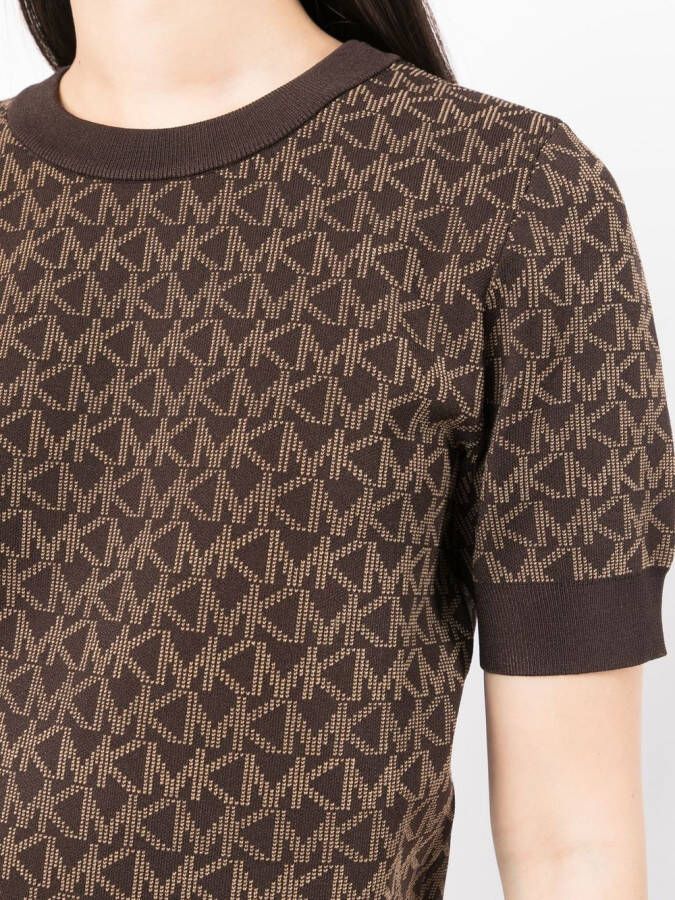 Michael Kors Top met jacquard Bruin