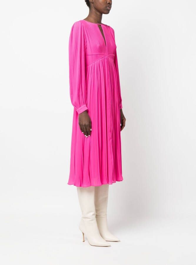 Michael Kors Midi-jurk met V-hals Roze