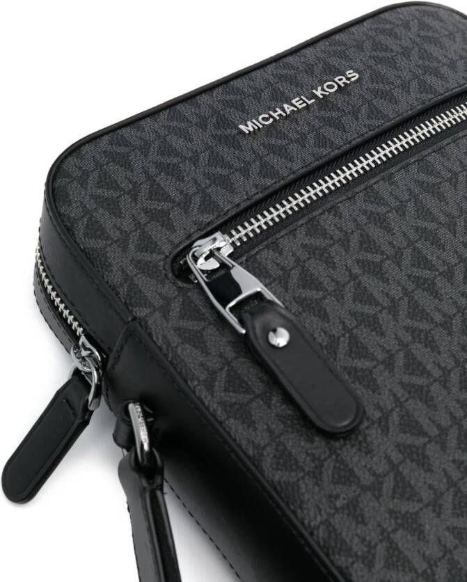 Michael Kors Varick messengertas met logo Zwart