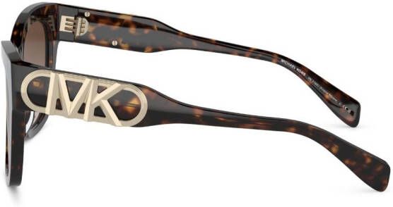 Michael Kors Zonnebril met vierkant montuur Groen
