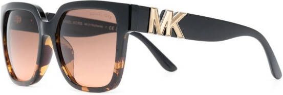 Michael Kors Zonnebril met vierkant montuur Zwart