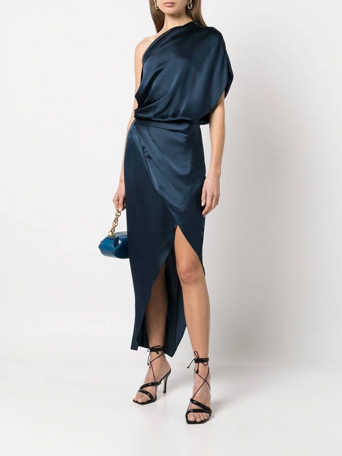 Michelle Mason Asymmetrische jurk Blauw