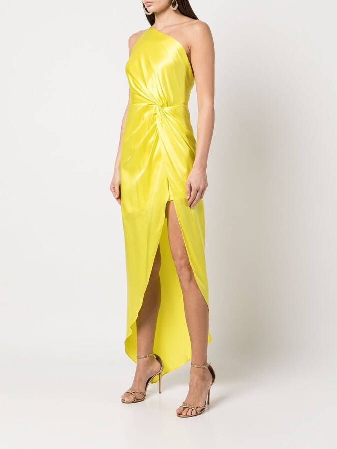 Michelle Mason Asymmetrische jurk Geel
