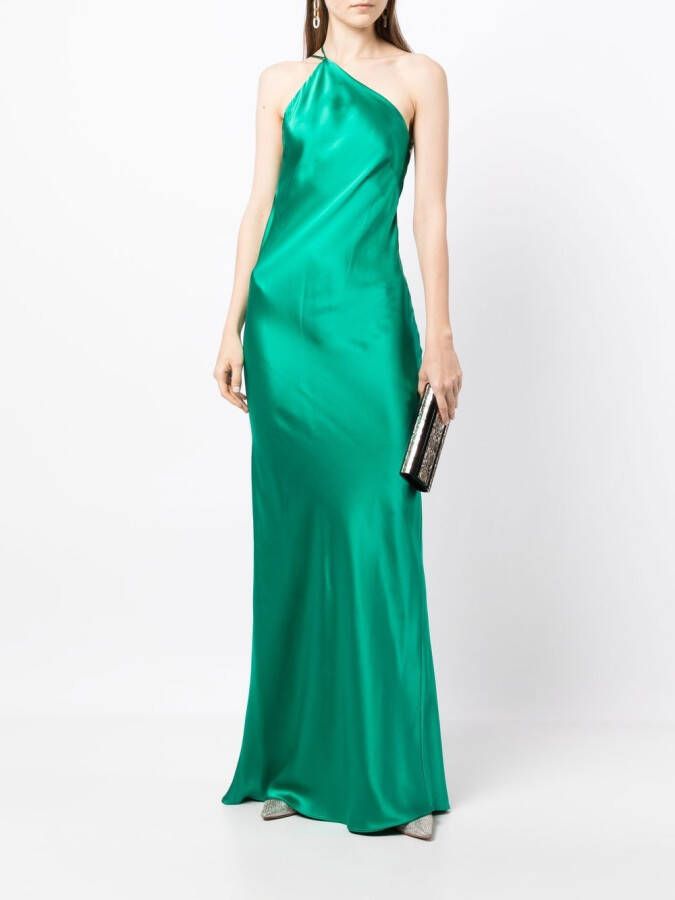 Michelle Mason Asymmetrische jurk Groen