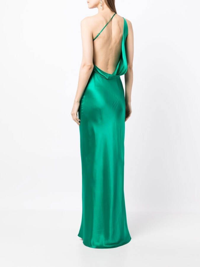 Michelle Mason Asymmetrische jurk Groen