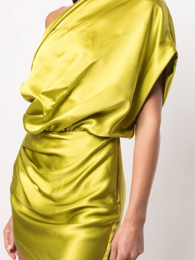 Michelle Mason Asymmetrische mini-jurk Geel