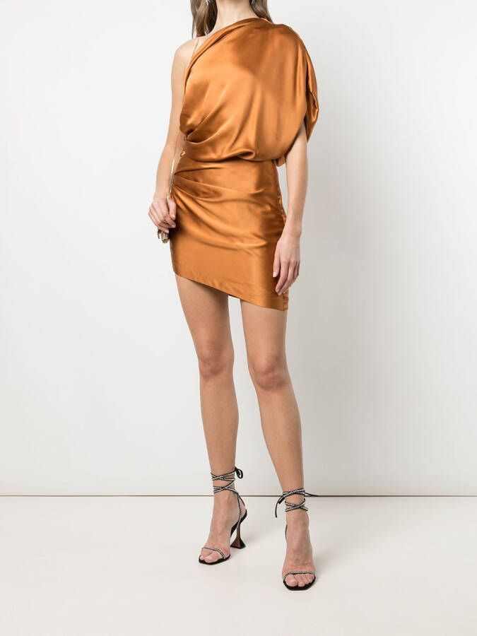 Michelle Mason Asymmetrische mini-jurk Oranje