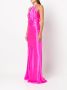 Michelle Mason Avondjurk met geplooid detail Roze - Thumbnail 3