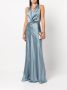 Michelle Mason Gedrapeerde avondjurk Blauw - Thumbnail 2