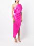 Michelle Mason Gedrapeerde jurk Roze - Thumbnail 3