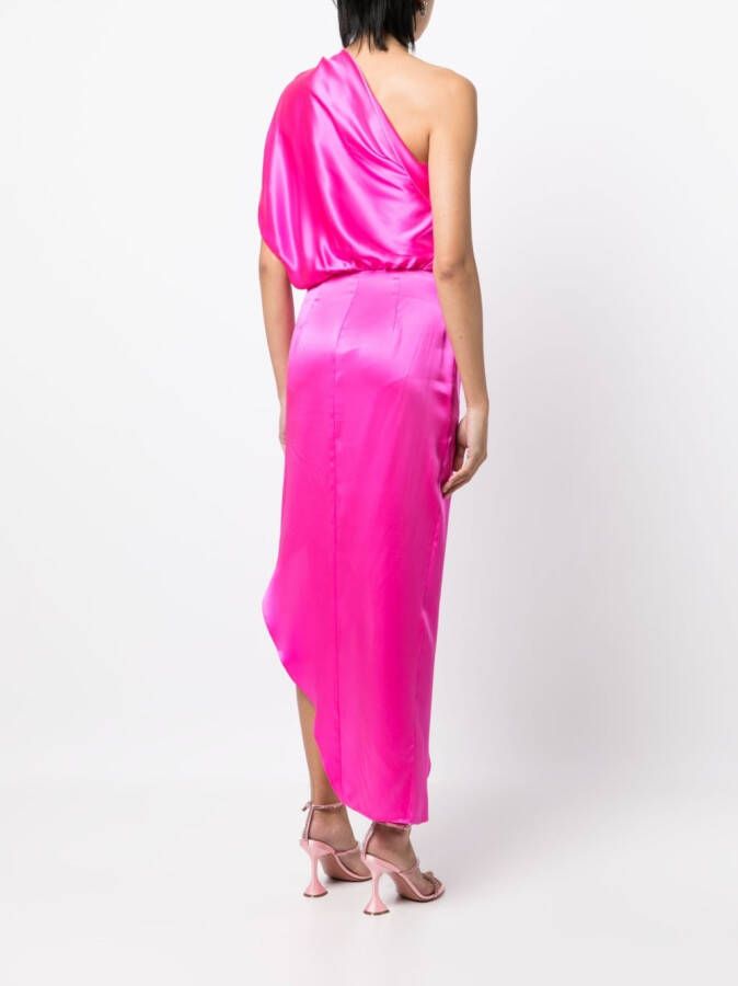 Michelle Mason Gedrapeerde jurk Roze