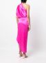 Michelle Mason Gedrapeerde jurk Roze - Thumbnail 4