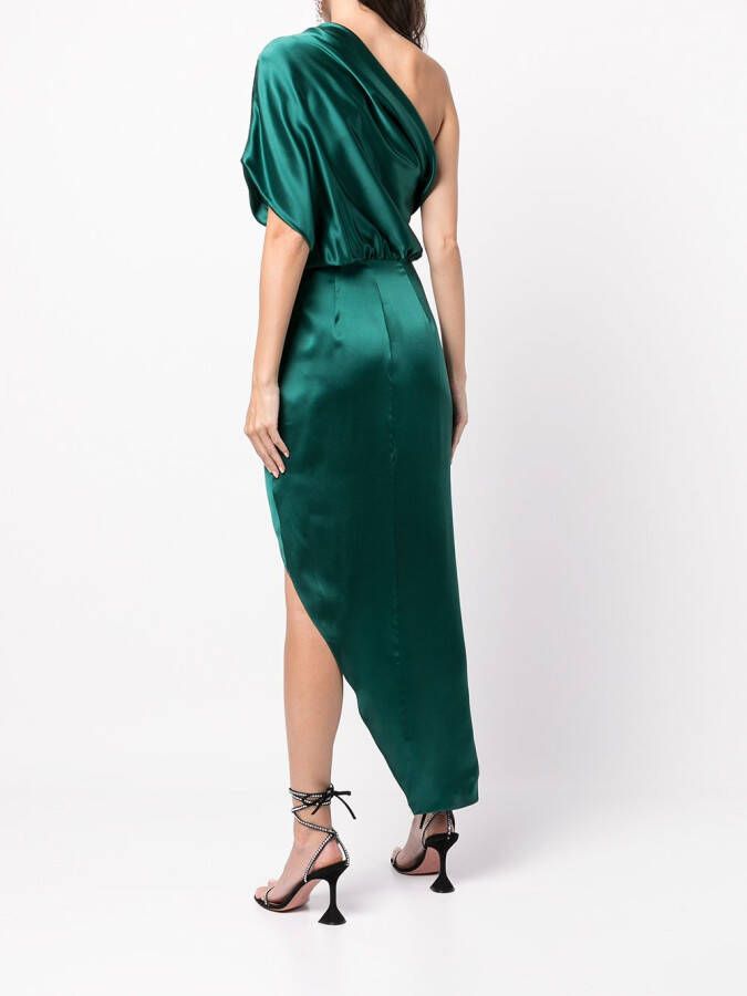 Michelle Mason Gedrapeerde midi-jurk Groen