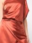 Michelle Mason Gedrapeerde midi-jurk Oranje - Thumbnail 5