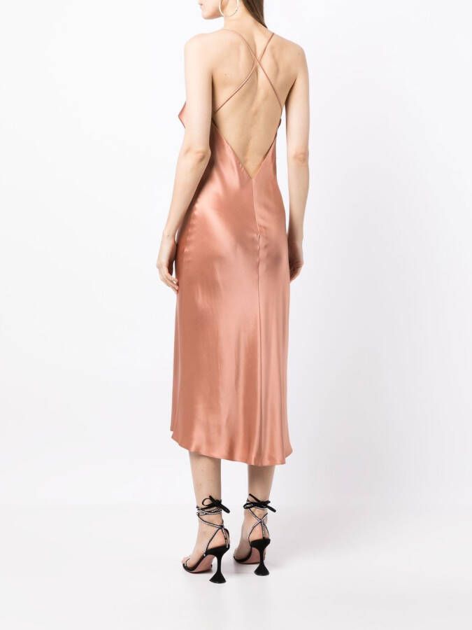Michelle Mason Midi-jurk met col Bruin