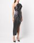 Michelle Mason Midi-jurk met gedrapeerd detail Zilver - Thumbnail 3