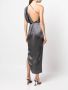 Michelle Mason Midi-jurk met gedrapeerd detail Zilver - Thumbnail 4