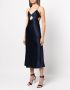 Michelle Mason Midi-jurk met uitgesneden detail Blauw - Thumbnail 3