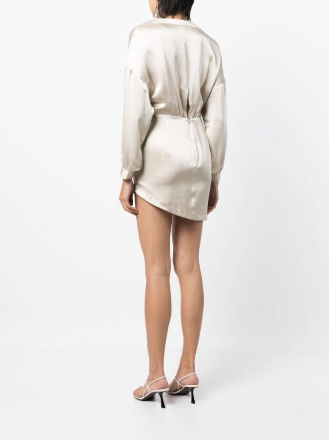 Michelle Mason Mini-jurk met gedrapeerd detail Beige