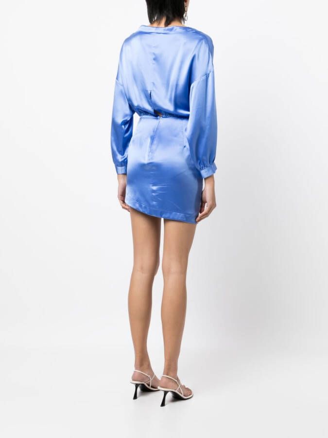 Michelle Mason Mini-jurk met gedrapeerd detail Blauw