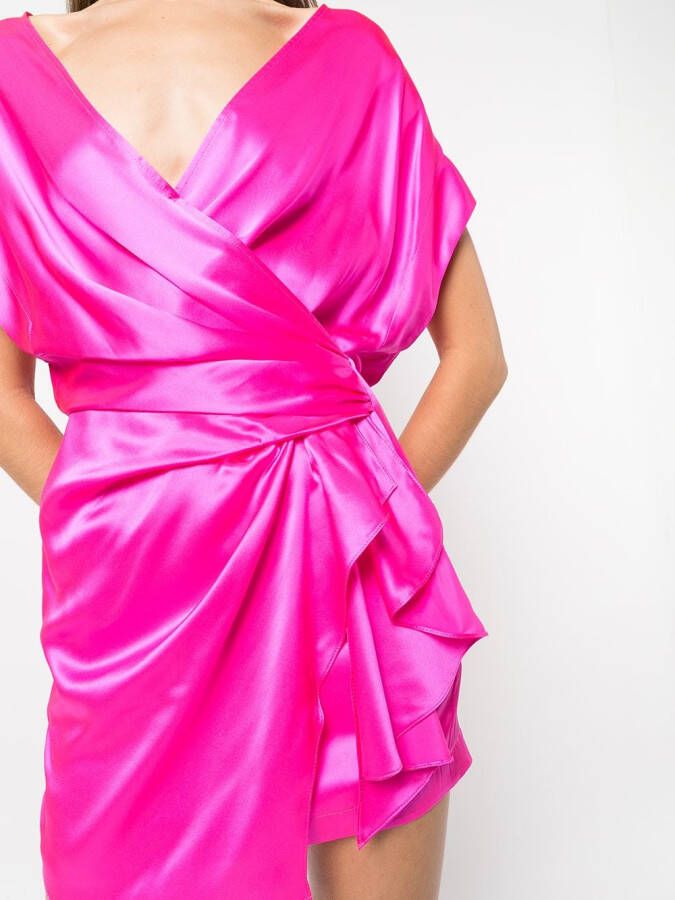 Michelle Mason Mini-jurk met gedrapeerd detail Roze