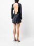 Michelle Mason Mini-jurk met open rug Blauw - Thumbnail 4