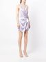 Michelle Mason Mini-jurk met open rug Paars - Thumbnail 3
