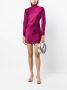 Michelle Mason Mini-jurk met open rug Paars - Thumbnail 2