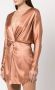 Michelle Mason Mini-jurk met strikdetail Beige - Thumbnail 3