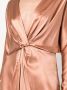 Michelle Mason Mini-jurk met strikdetail Beige - Thumbnail 5