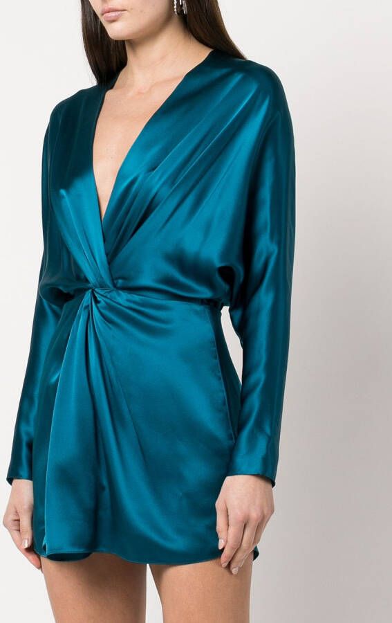 Michelle Mason Mini-jurk met strikdetail Blauw