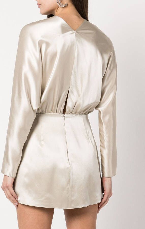 Michelle Mason Mini-jurk met strikdetail Wit
