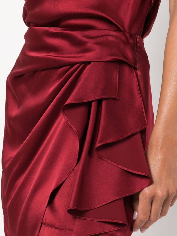 Michelle Mason Mini-rok met gedrapeerd detail Rood