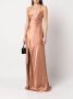 Michelle Mason Zijden jurk Beige - Thumbnail 2