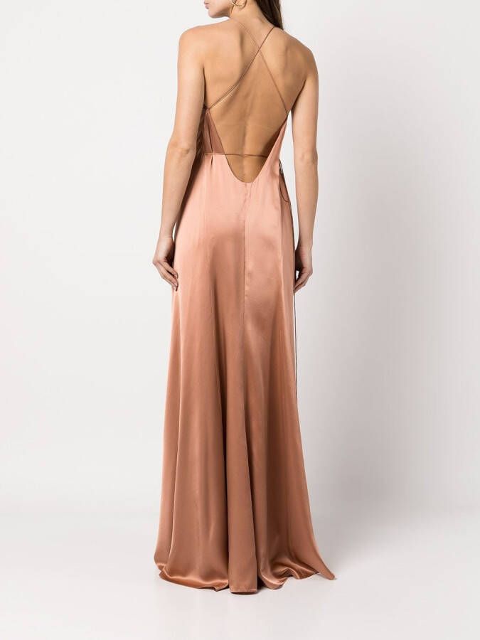 Michelle Mason Zijden jurk Beige