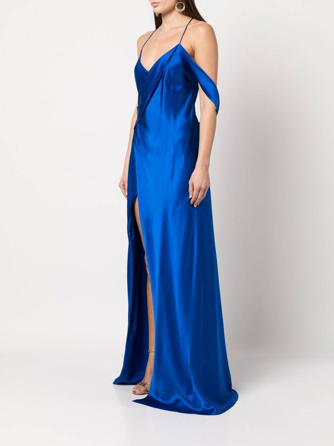 Michelle Mason Zijden jurk Blauw