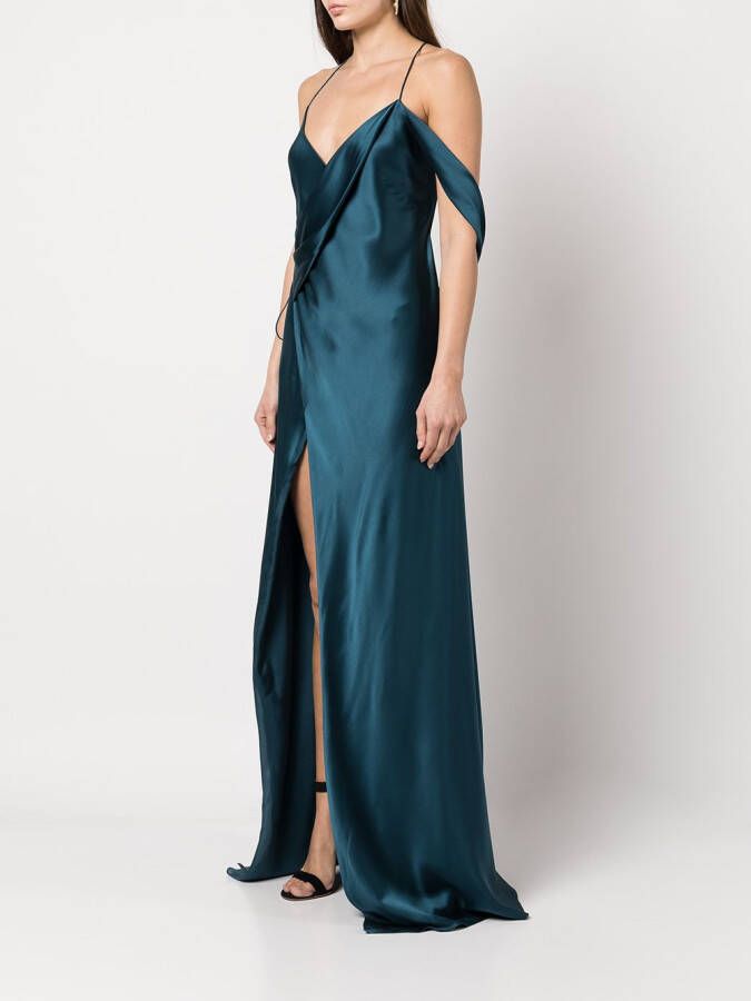 Michelle Mason Zijden jurk Blauw