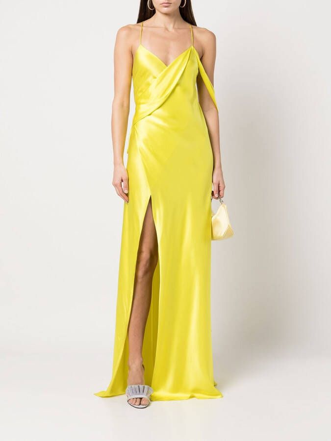 Michelle Mason Zijden jurk Geel