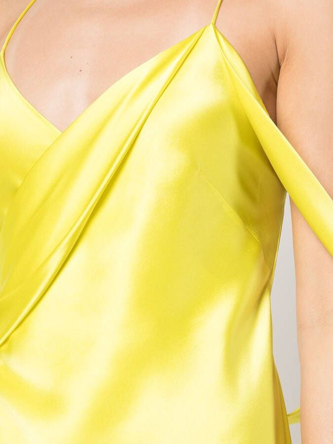 Michelle Mason Zijden jurk Geel