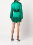 Michelle Mason Zijden mini-jurk Groen - Thumbnail 4