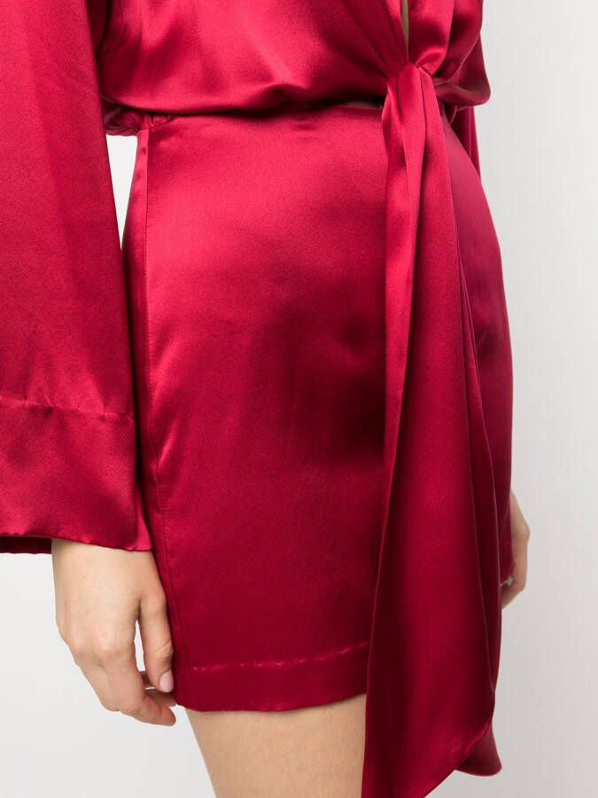 Michelle Mason Zijden mini-jurk Rood