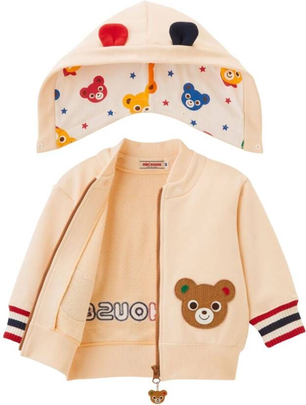 Miki House Jack met capuchon Beige