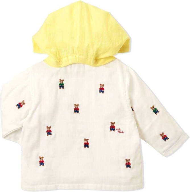 Miki House Jack met capuchon Wit