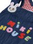 Miki House Overall met geborduurd konijn Blauw - Thumbnail 3