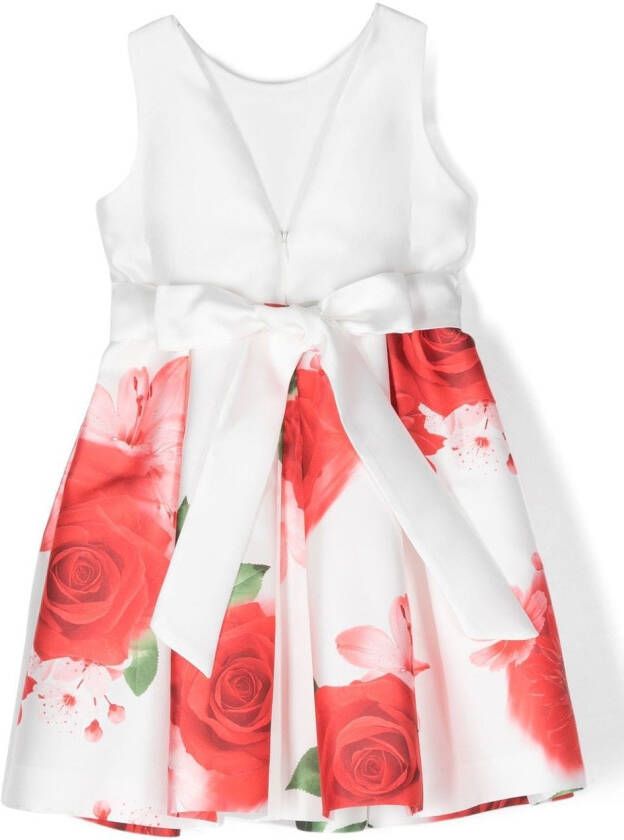 Mimilù Jurk met bloemenprint Wit