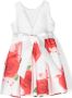 Mimilù Jurk met bloe print Wit - Thumbnail 2