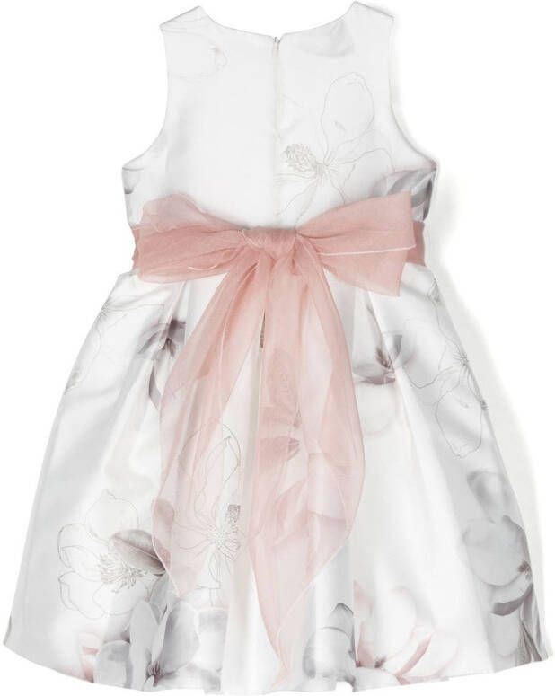 Mimilù Jurk met bloemenprint Wit