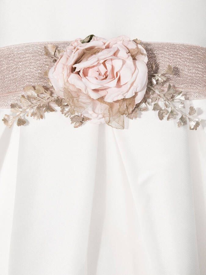 Mimilù Jurk met bloemdetail Wit