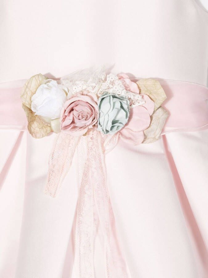 Mimilù Jurk met bloemenpatch Roze